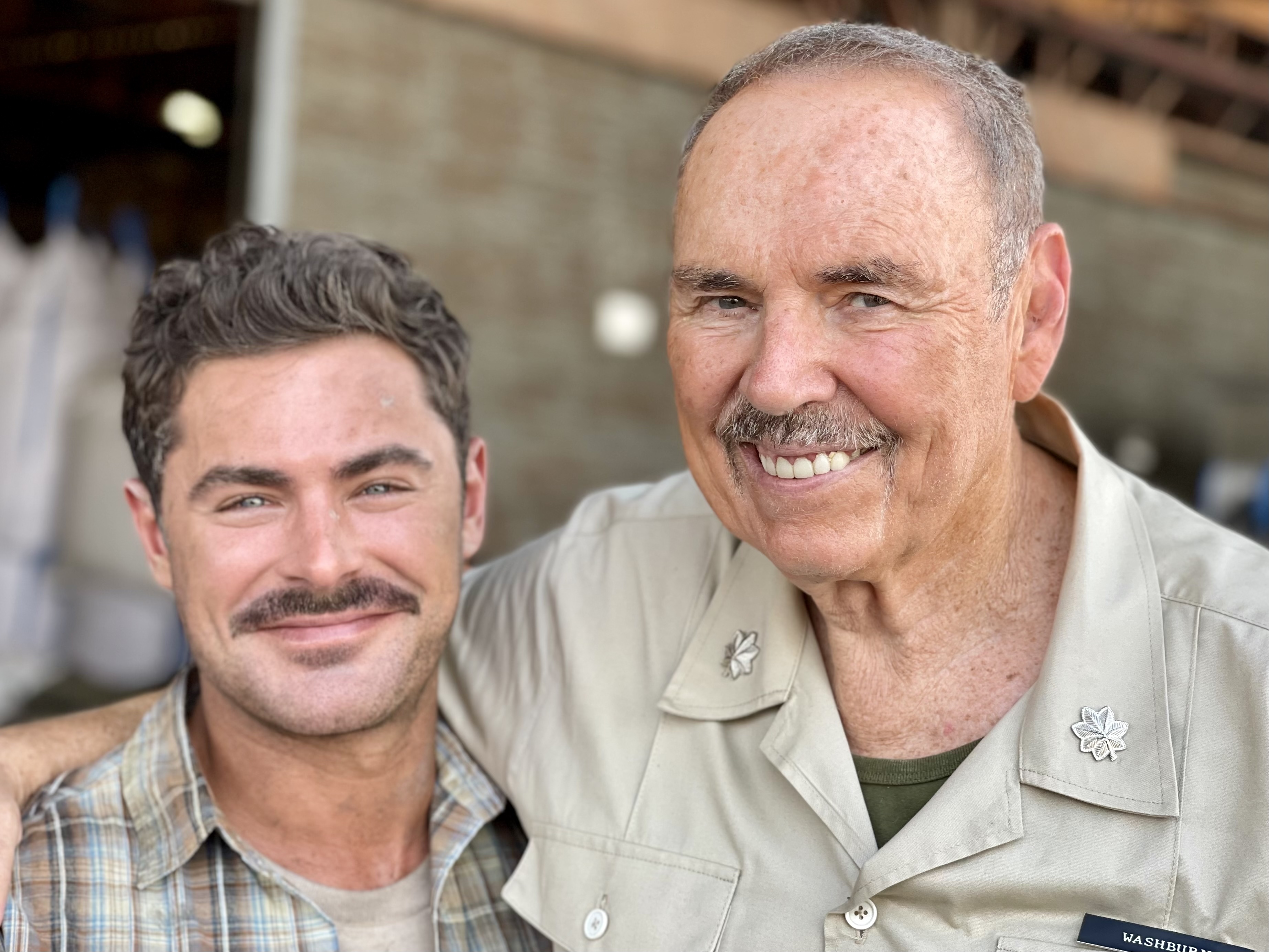 with Zack Efron on the set of The Greatest Beer Run Ever.